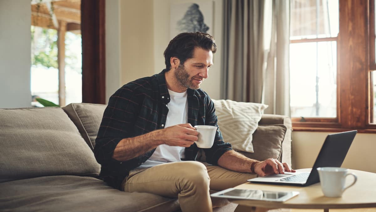 man working remote