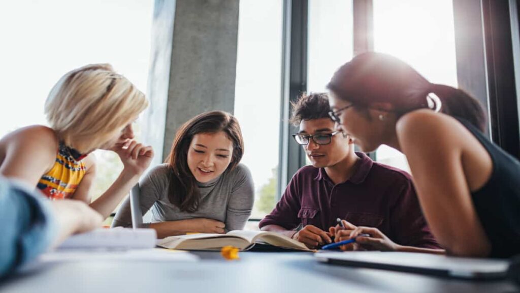 Group studying together 